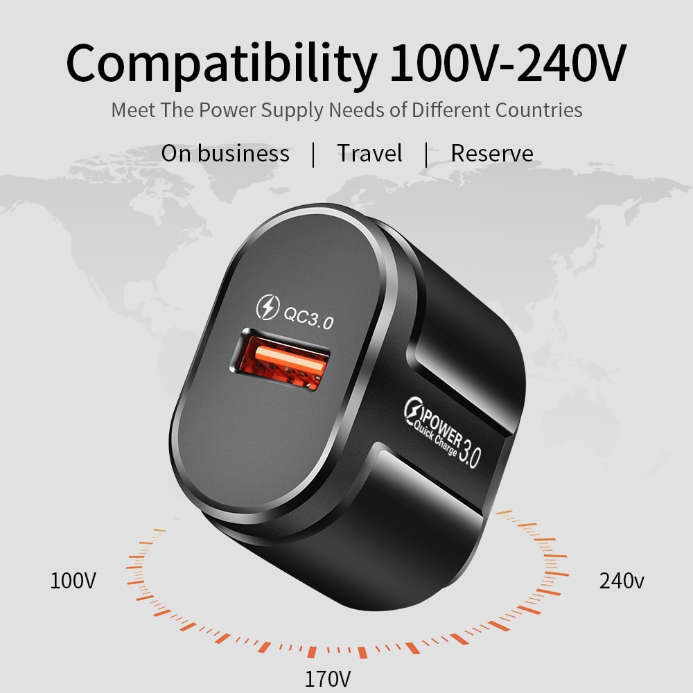 Ảnh nhỏ của Đầu Cốc Sạc Nhanh Qc3.0 Cao Cấp Charger Adapter Đầu Cốc Sạc Nhanh Qc3.0 Cao Cấp Charger Adapter