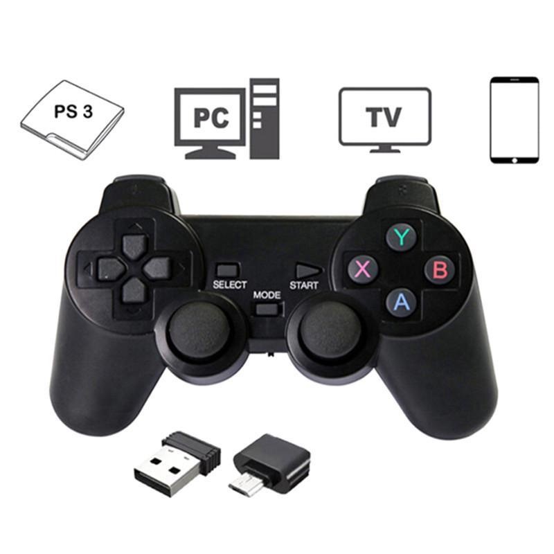 Tay Cầm Chơi Game Không Dây 2.4ghz Cho PS3 - máy ví tính - PC - Smart tivi - TV Box
