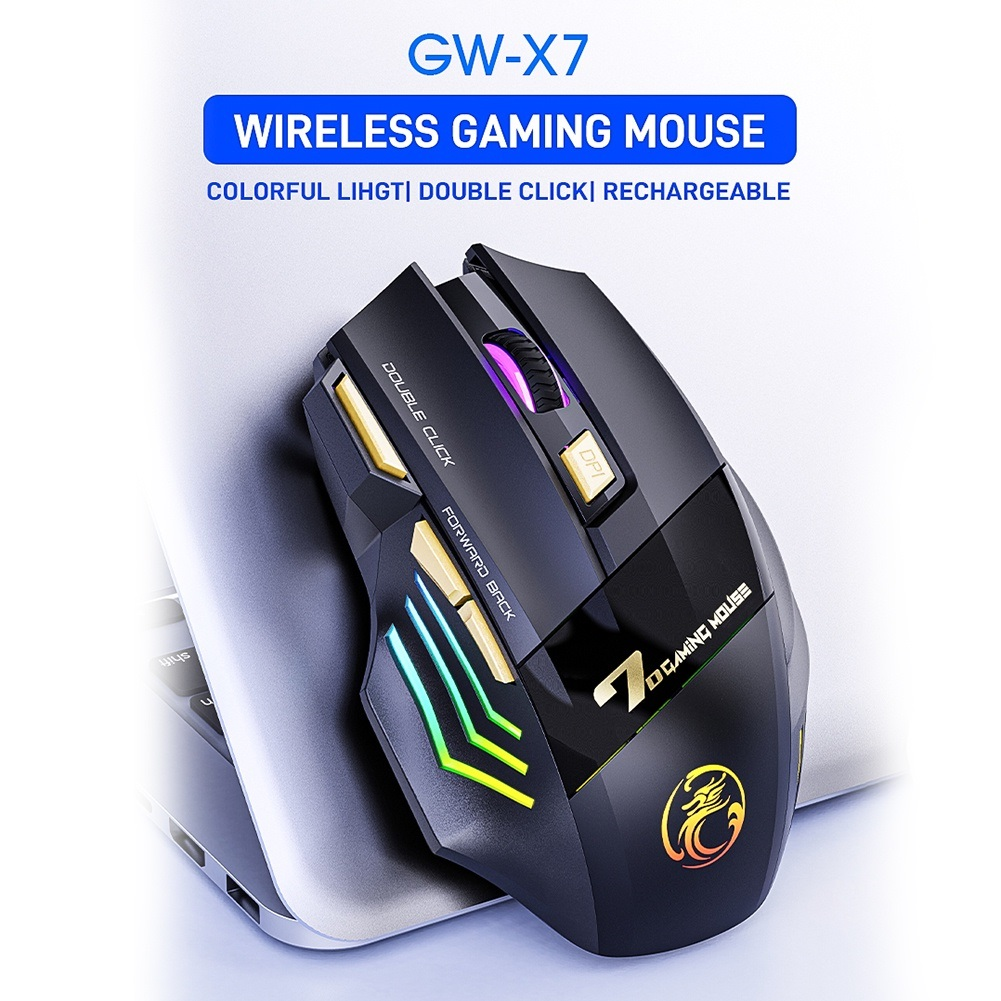 Ảnh nhỏ của Chuột Không Dây cao cấp không nghe tiếng click iMice GW-X7 pin sạc Chuột Không Dây cao cấp không nghe tiếng click iMice GW-X7 pin sạc