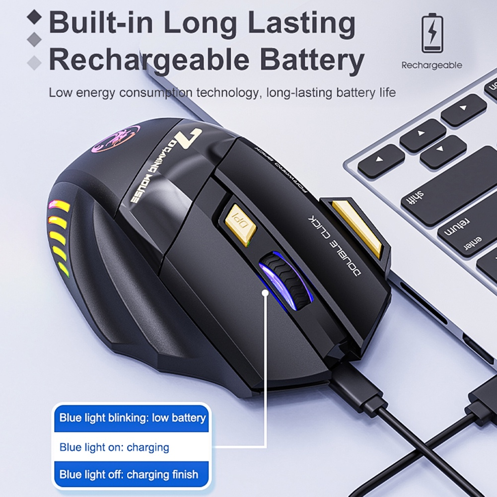 Ảnh nhỏ của Chuột Không Dây cao cấp không nghe tiếng click iMice GW-X7 pin sạc Chuột Không Dây cao cấp không nghe tiếng click iMice GW-X7 pin sạc