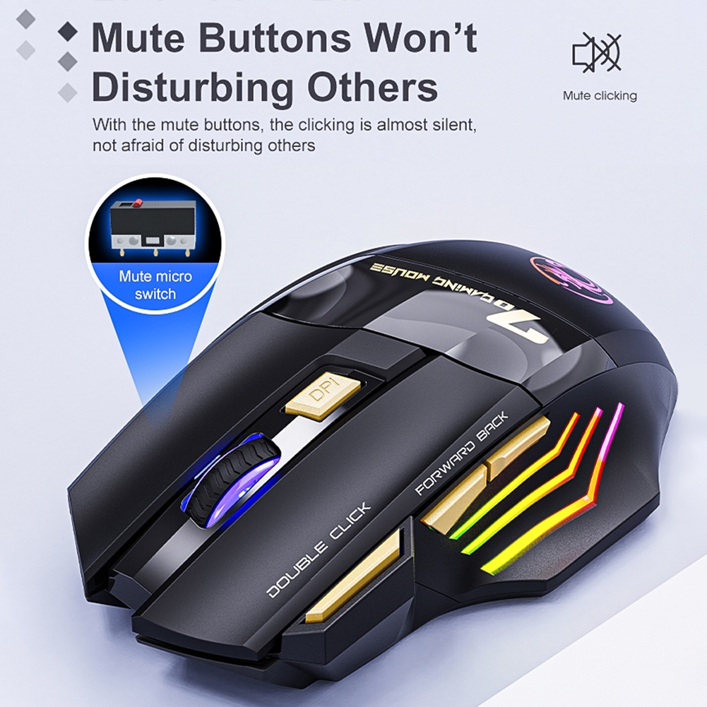 Ảnh nhỏ của Chuột Không Dây cao cấp không nghe tiếng click iMice GW-X7 pin sạc Chuột Không Dây cao cấp không nghe tiếng click iMice GW-X7 pin sạc