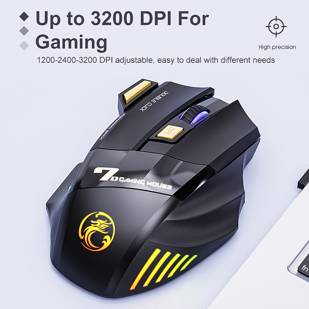 Ảnh nhỏ của Chuột Không Dây cao cấp không nghe tiếng click iMice GW-X7 pin sạc Chuột Không Dây cao cấp không nghe tiếng click iMice GW-X7 pin sạc