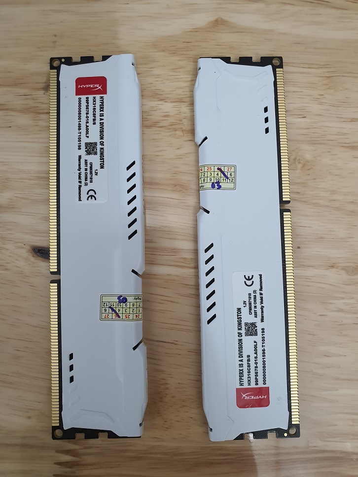 Ảnh nhỏ của Bộ nhớ Ram KINGSTON 8G Bus 1600 Hyper Fury White màu trắng đỏ cho PC Bộ nhớ Ram KINGSTON 8G Bus 1600 Hyper Fury White màu trắng đỏ cho PC