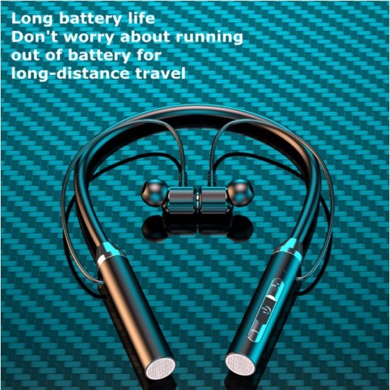 Tai Nghe Bluetooth 5.0 TWS Không Dây Đeo Cổ Có Micro Giảm Tiếng Ồn