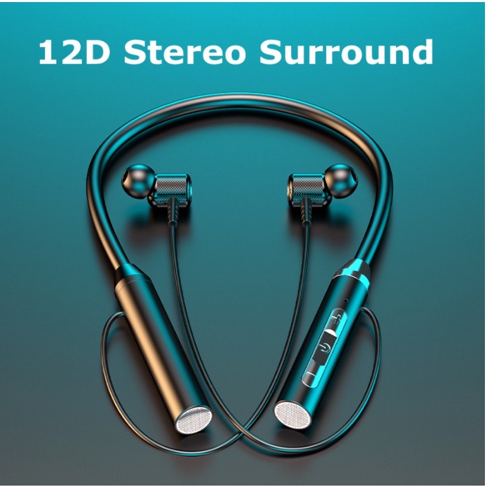 Tai Nghe Bluetooth 5.0 TWS Không Dây Đeo Cổ Có Micro Giảm Tiếng Ồn