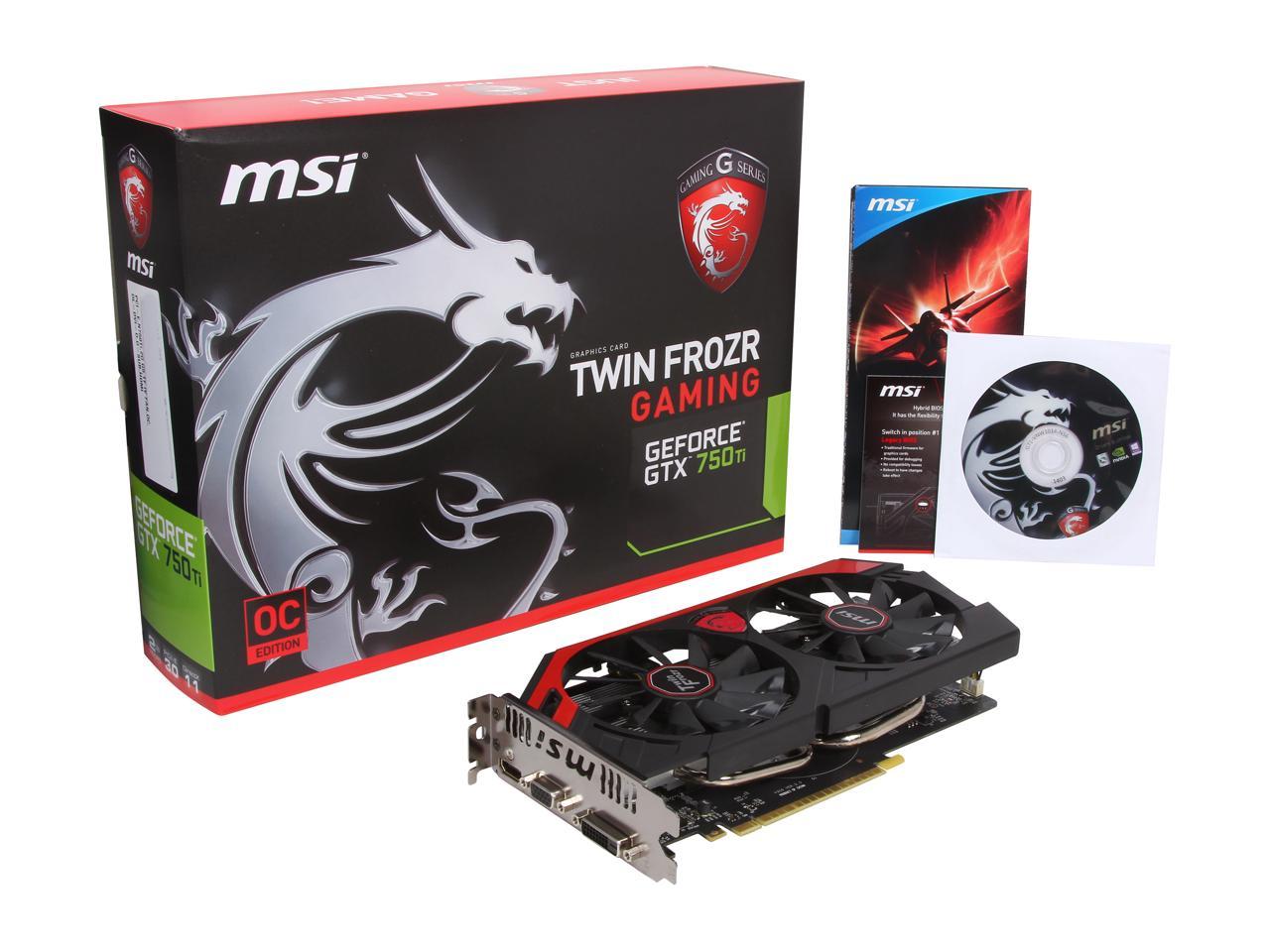 Card màn hình MSI GTX 750Ti 2gb 128 bits GDDR5 - VGA Card - GPU NVIDIA - Thẻ đồ hoạ - Đã sử dung second hand như mới