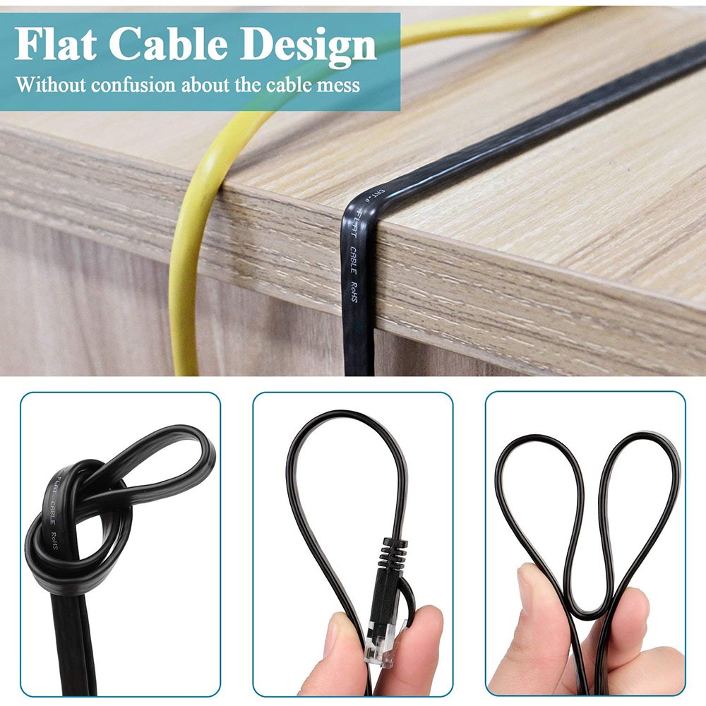 Ảnh nhỏ của Dây cáp mạng LAN RJ45 chuẩn Cat 6 siêu mỏng tốc độ cao cho máy tính bàn PC Laptop Dây cáp mạng LAN RJ45 chuẩn Cat 6 siêu mỏng tốc độ cao cho máy tính bàn PC Laptop