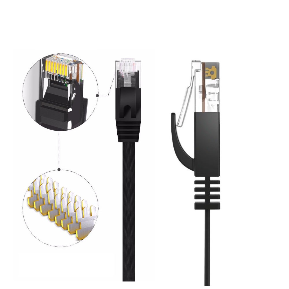 Ảnh nhỏ của Dây cáp mạng LAN RJ45 chuẩn Cat 6 siêu mỏng tốc độ cao cho máy tính bàn PC Laptop Dây cáp mạng LAN RJ45 chuẩn Cat 6 siêu mỏng tốc độ cao cho máy tính bàn PC Laptop