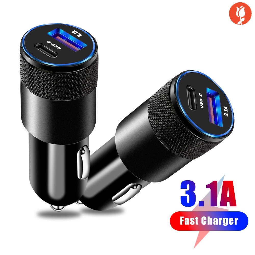 Ảnh nhỏ của Tẩu Sạc Nhanh 15W 2 cổng USB Type-C Màu Đen Đa Năng Cho Xe Hơi Ô Tô Tẩu Sạc Nhanh 15W 2 cổng USB Type-C Màu Đen Đa Năng Cho Xe Hơi Ô Tô
