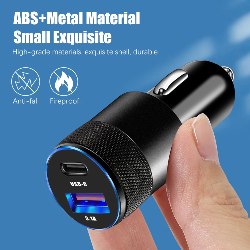 Ảnh nhỏ của Tẩu Sạc Nhanh 15W 2 cổng USB Type-C Màu Đen Đa Năng Cho Xe Hơi Ô Tô Tẩu Sạc Nhanh 15W 2 cổng USB Type-C Màu Đen Đa Năng Cho Xe Hơi Ô Tô