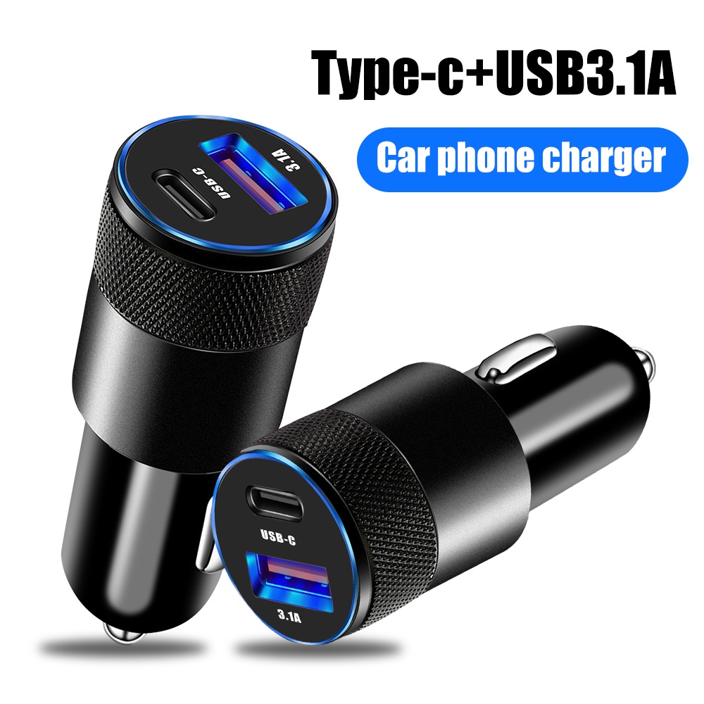 Ảnh nhỏ của Tẩu Sạc Nhanh 15W 2 cổng USB Type-C Màu Đen Đa Năng Cho Xe Hơi Ô Tô Tẩu Sạc Nhanh 15W 2 cổng USB Type-C Màu Đen Đa Năng Cho Xe Hơi Ô Tô