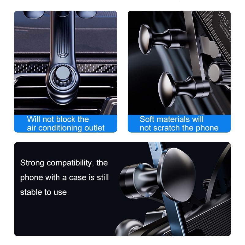 Giá đỡ điện thoại gắn cửa điều hòa không khí xe hơi ô tô car xoay 360 độ tiện dụng 2024