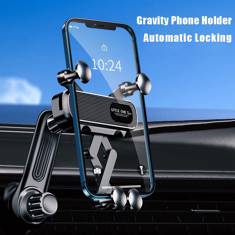 Giá đỡ điện thoại gắn cửa điều hòa không khí xe hơi ô tô car xoay 360 độ tiện dụng 2024