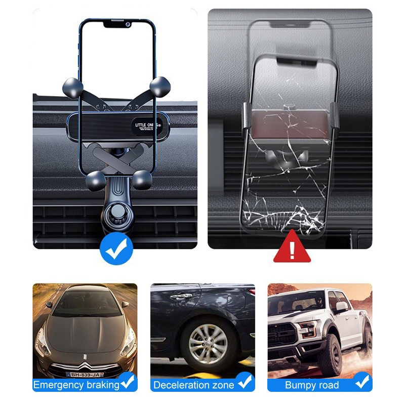 Giá đỡ điện thoại gắn cửa điều hòa không khí xe hơi ô tô car xoay 360 độ tiện dụng 2024
