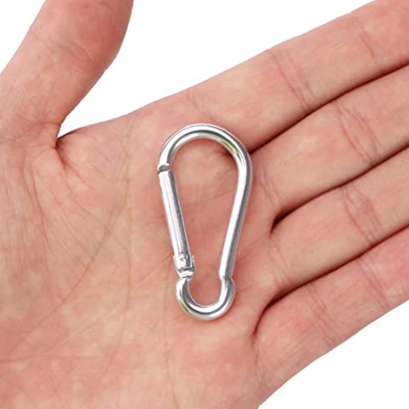 Móc khóa chữ D Mini bằng hợp kim dùng mốc bạc kéo che nắng mưa, lều cắm trại