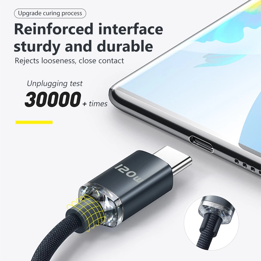 Ảnh nhỏ của Cáp 120W 2 đầu type C cho điện thoại di động sạc nhanh USB C dây sạc copy dữ liệu data nhanh Cáp 120W 2 đầu type C cho điện thoại di động sạc nhanh USB C dây sạc copy dữ liệu data nhanh