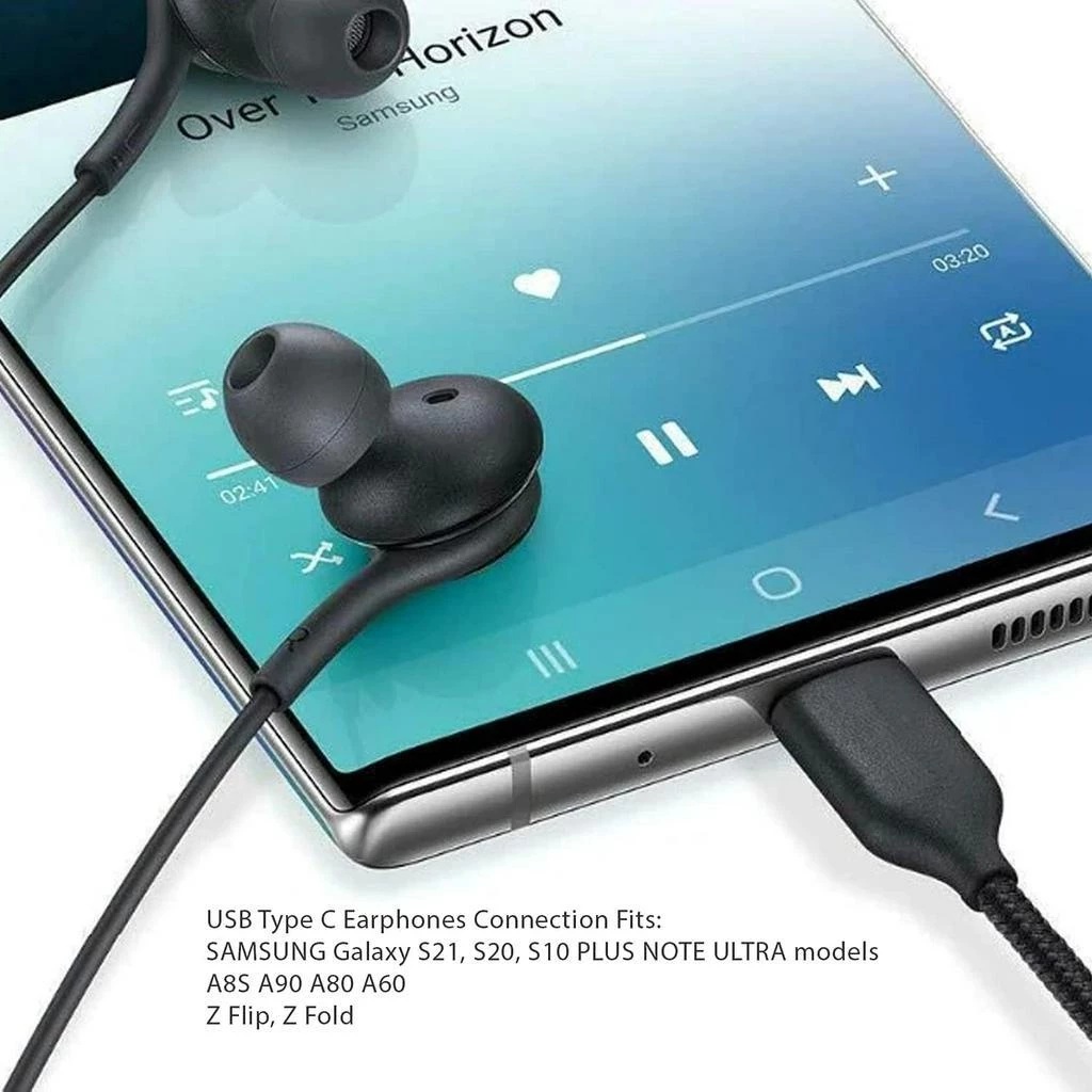 Ảnh nhỏ của Tai nghe USB-C type C có Micro nhét tai cho Samsung Galaxy S23 Ultra S22 S21 FE S20 Z Flip 3 Fold 4 A53 A54 headphone Tai nghe USB-C type C có Micro nhét tai cho Samsung Galaxy S23 Ultra S22 S21 FE S20 Z Flip 3 Fold 4 A53 A54 headphone