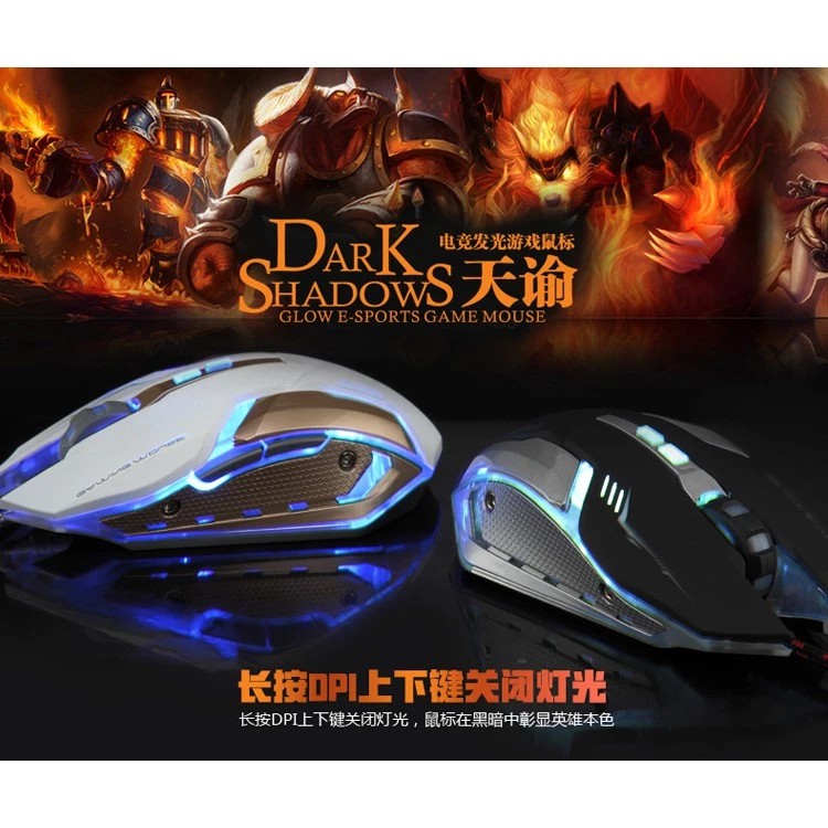 Ảnh nhỏ của Chuột vi tính có dây cổng USB R8 1637 LED màu trắng vàng - Mouse PC Laptop Game WHITE GOLD Chuột vi tính có dây cổng USB R8 1637 LED màu trắng vàng - Mouse PC Laptop Game WHITE GOLD