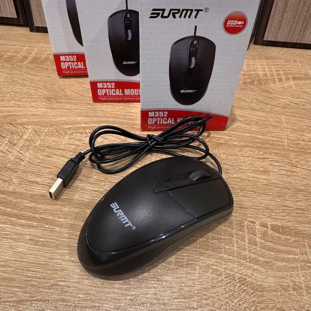 Ảnh nhỏ của Chuột máy tính văn phòng SURMT M352 có dây chuẩn cổng USB 1000dpi thiết kế ôm gọn tay dễ chịu - Optical mouse Chuột máy tính văn phòng SURMT M352 có dây chuẩn cổng USB 1000dpi thiết kế ôm gọn tay dễ chịu - Optical mouse