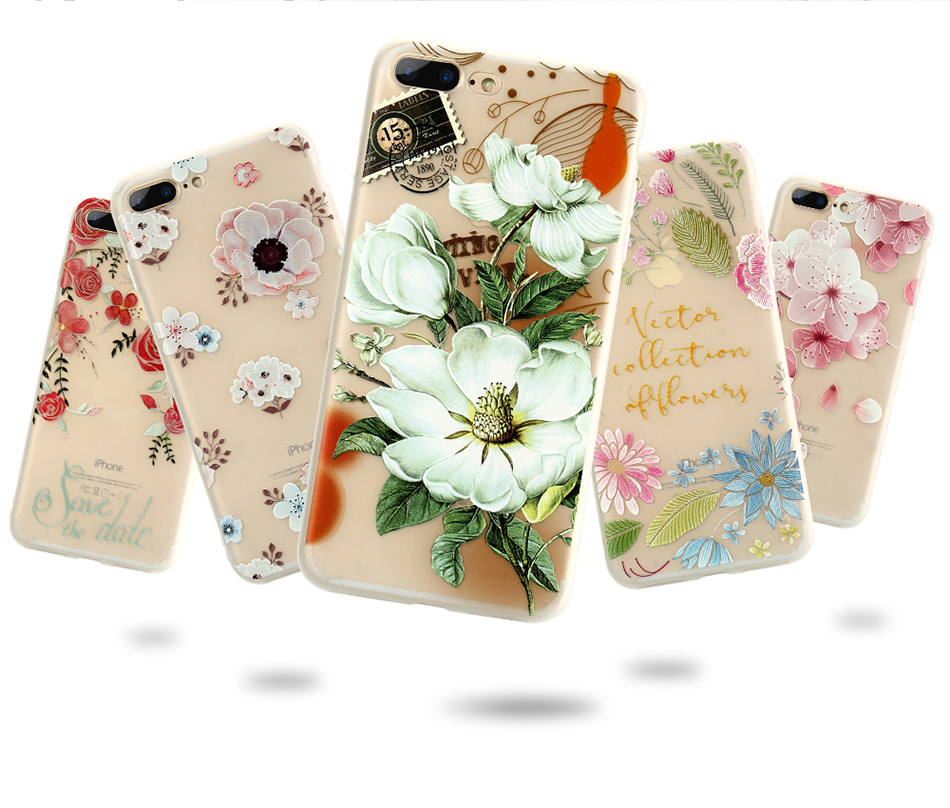 Hoa kisscase các loại nữ tính silicon iphone 6 6s 6s plus 7 7 plus