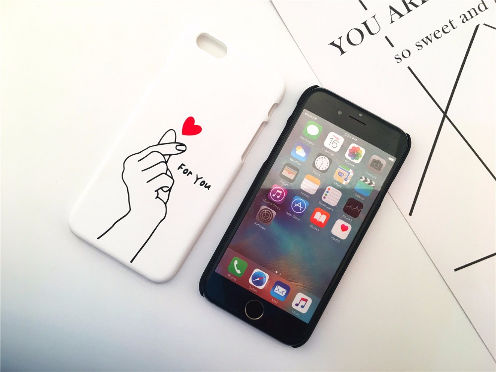 Ốp lưng tình yêu For You trắng đen cho cặp đôi 5-5s-6-6s-6 plus-6s plus-7-7 plus-8-8 plus-X