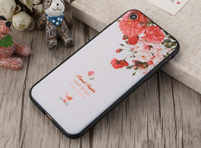 Ốp lưng hoa hồng nền trắng Iphone 6 plus 6s plys 7 8