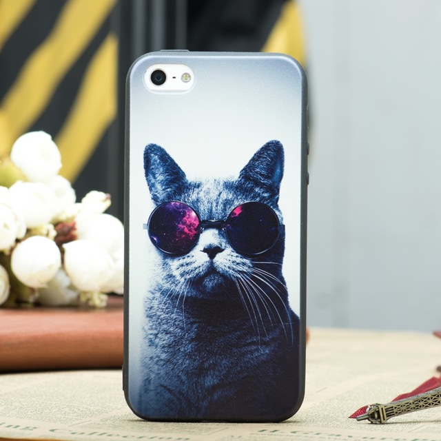 Ốp lưng hình mèo đeo kính