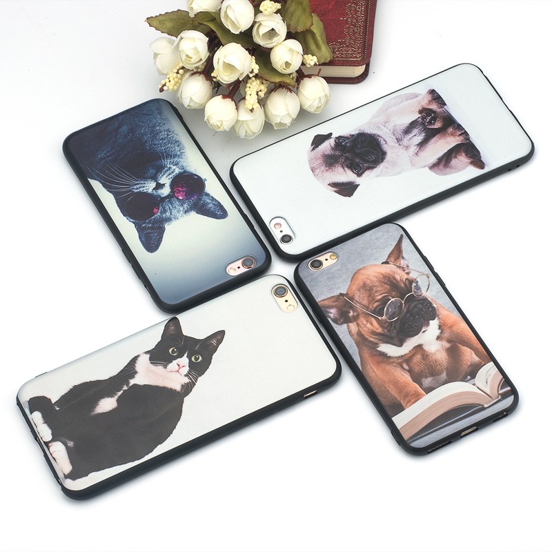 Ốp lưng hình mèo đeo kính đen Iphone 5 5s 5se 6 6s 6 plus 6s plus 7 7 plus 8 8 plus X