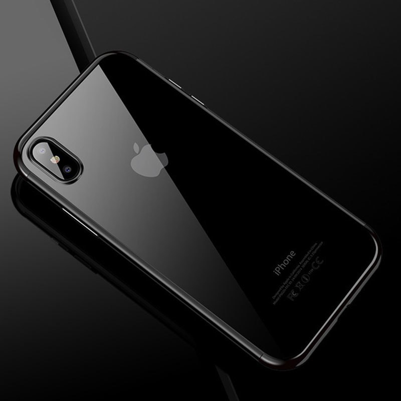 Ốp lưng nhựa dẻo trong suốt viền màu iphone 6 6s 6+ 6s+ 7 7+ 8 8+ X XS