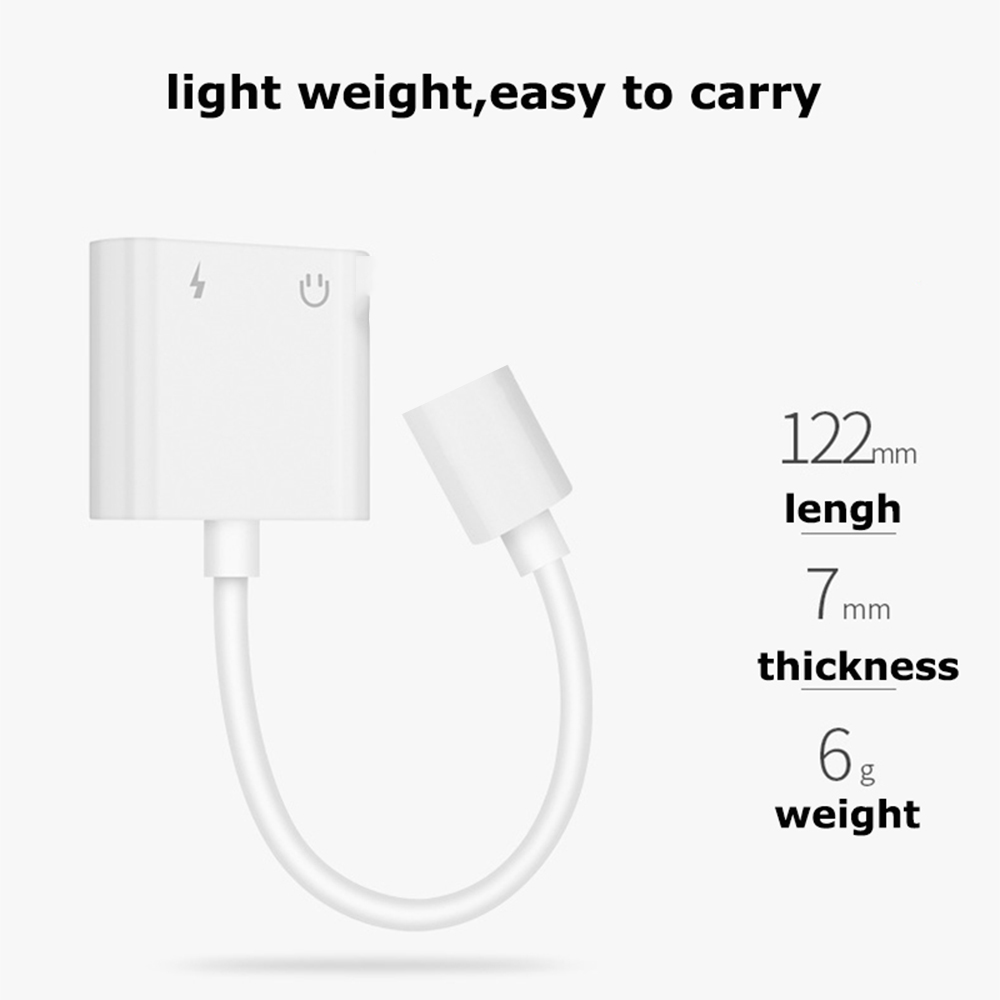 Ảnh nhỏ của Cáp chia 2 đầu tai nghe và sạc cho iphone Cáp chia 2 đầu tai nghe và sạc cho iphone