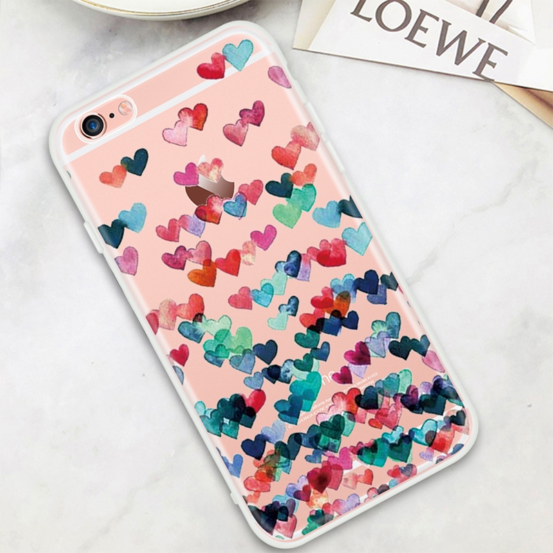 Ốp lưng hình những trái tim nhiều màu Iphone 5-5s-5se-6-6s-6 plus-6s plus-7-7 plus-8-8 plus-X-XS
