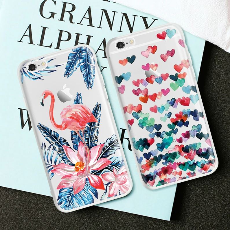 Ốp lưng hình hạc đậu trên bông hoa Iphone 5-5s-5se-6-6s-6 plus-6s plus-7-7 plus-8-8 plus-X-XS