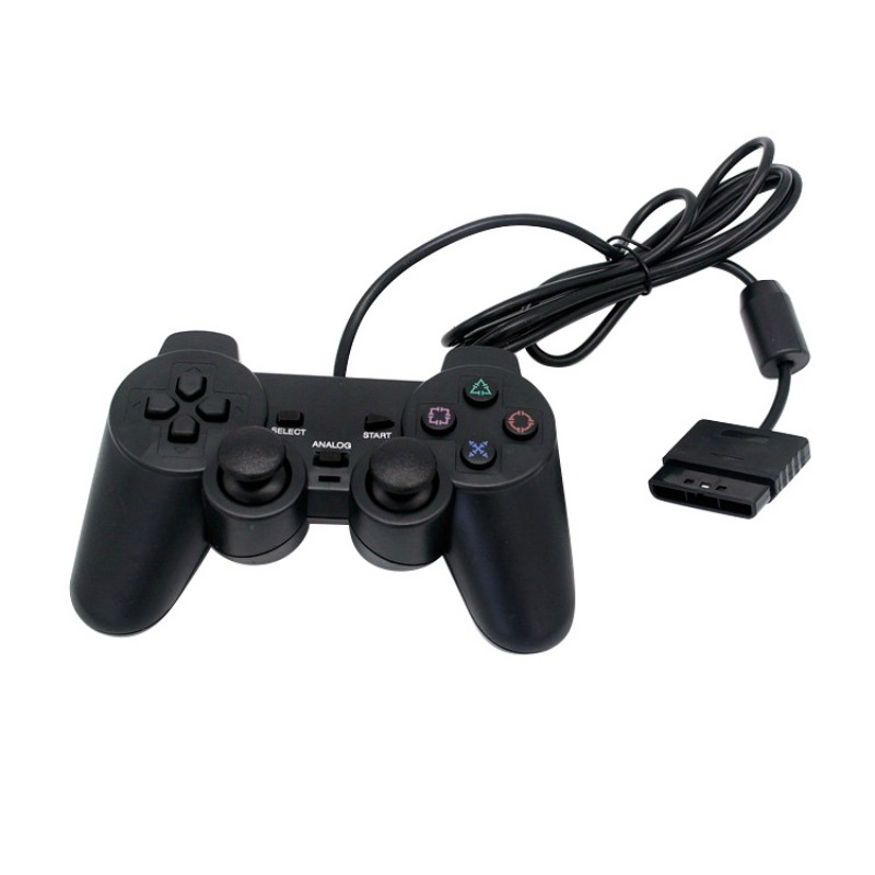 Ảnh nhỏ của Tay cầm PS2 đen có rung PlayStation PC Tay cầm PS2 đen có rung PlayStation PC