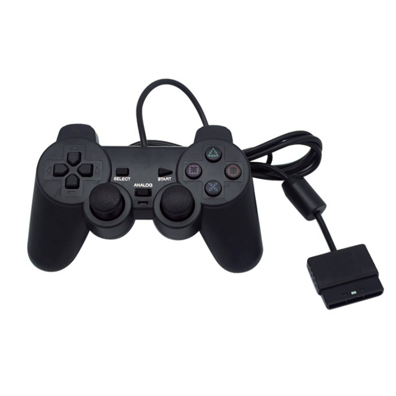 Tay cầm PS2 đen có rung PlayStation PC