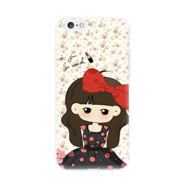 Ốp lưng hình cô bé nơ đỏ son môi iphone 5-5s-5 se-6-6s-6 plus-6s plus