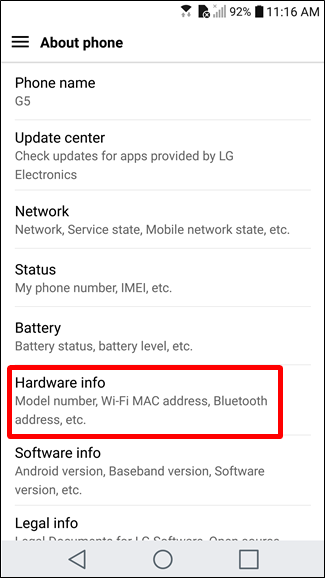 Xem thông tin phần cứng trên điện thoại Android